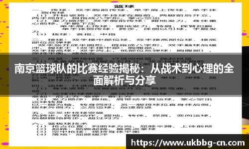 南京篮球队的比赛经验揭秘：从战术到心理的全面解析与分享